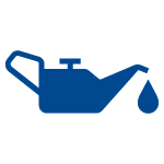 blue solid oil change icon
