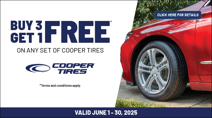 Cooper Tires Promotions: Buy 3 Get 1 Free
