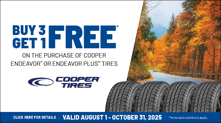Cooper Tires Promotions: Buy 3 Get 1 Free